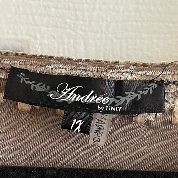 Andree tunic Blouse brown size 2X - Picture 4 of 8